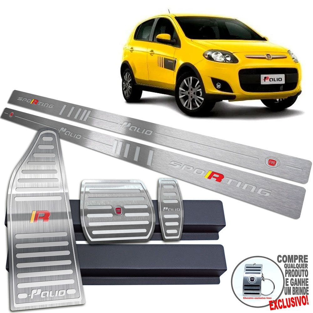 Pedaleira Automático Soleira Descanso Prata Palio Sporting