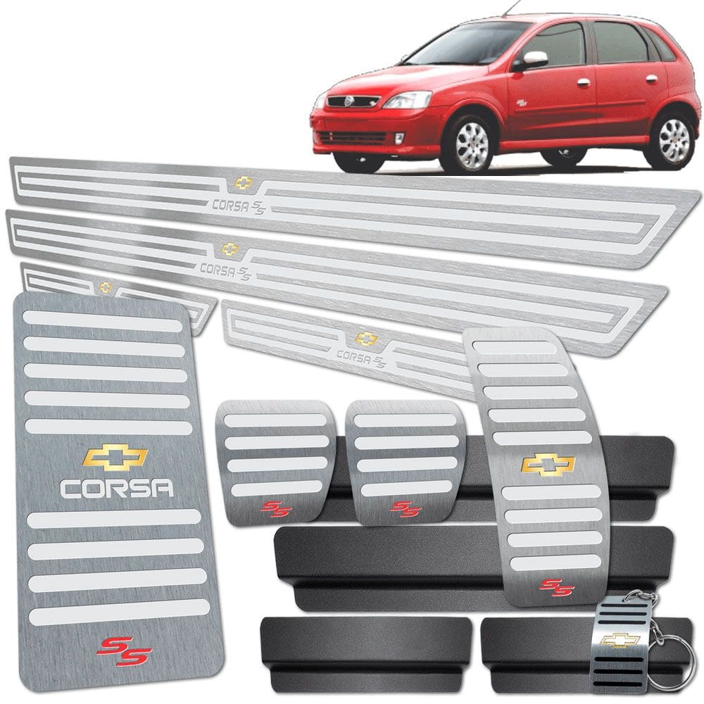 Descanso Pedaleira Manual Soleira Prata Corsa SS 2005 A 2009