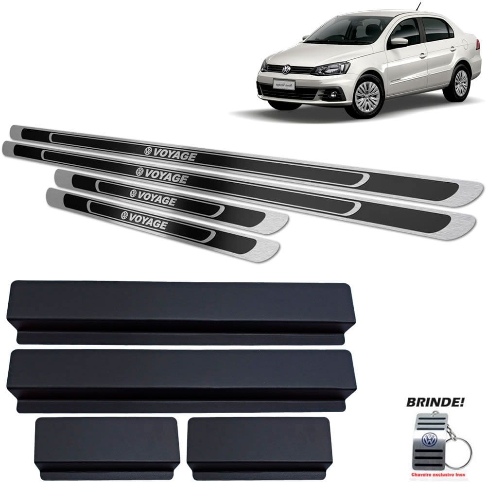 Soleiras Gravação em Preto Alto Relevo Voyage 2010 a 2020