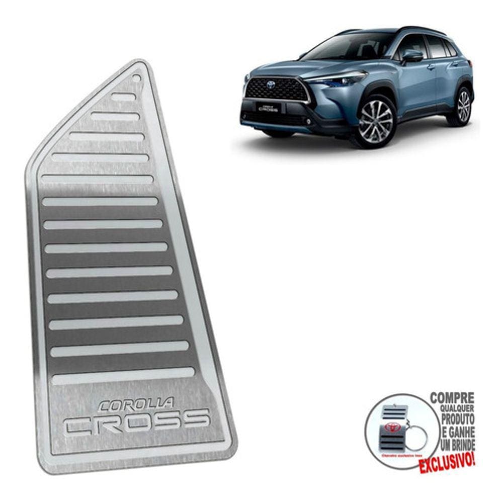 Descanso De Pé Aço Inox Toyota Corolla Cross 2022 Prata