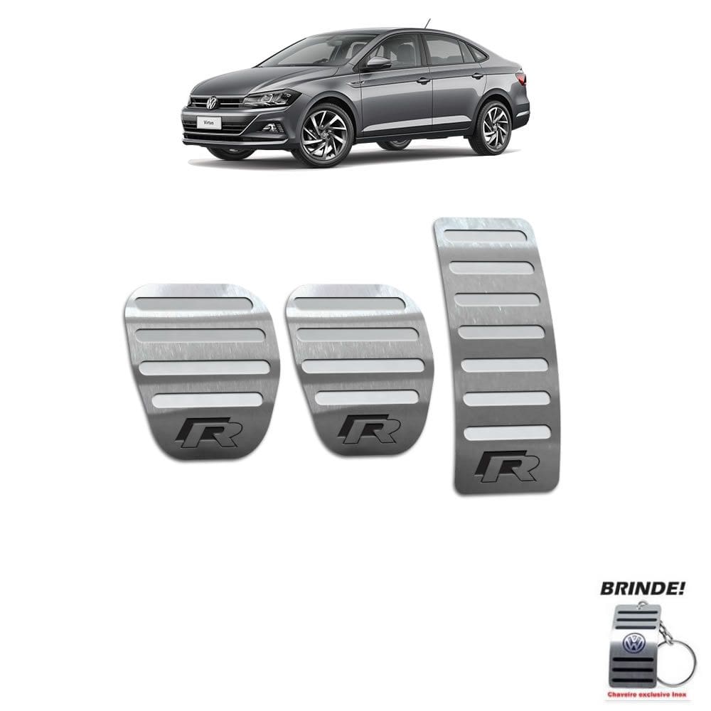 Pedaleira Manual Gravação em Prata Virtus R-Line