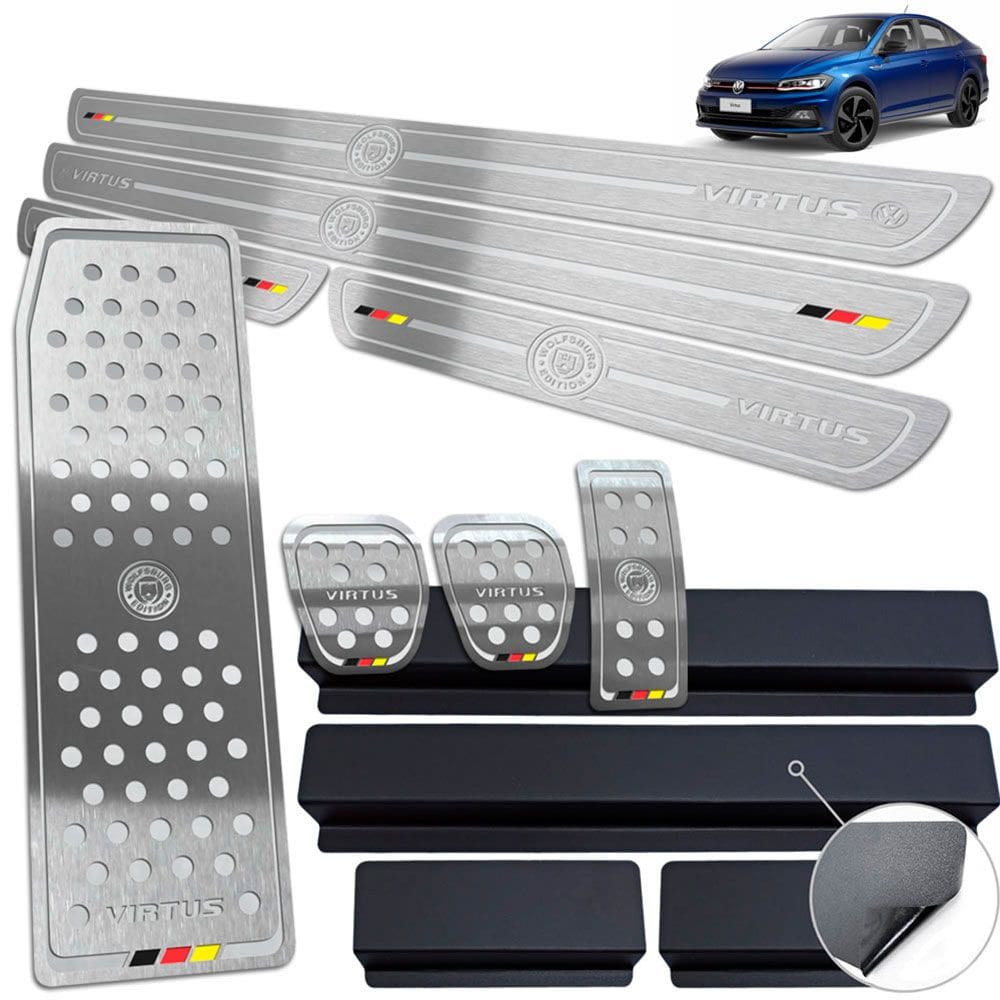 Descanso Pedaleira Manual Soleira Prata BR Virtus Wolfsburg