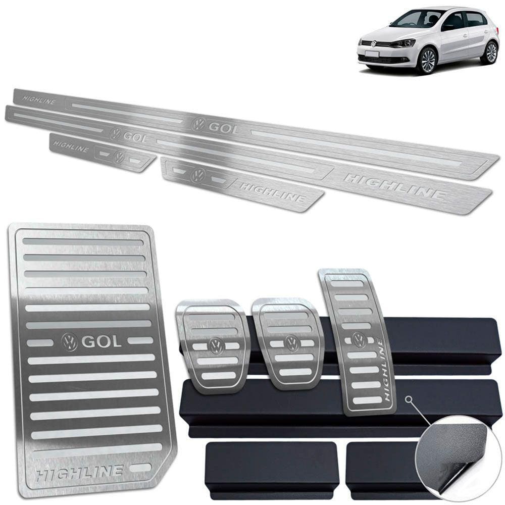 Soleira Pedaleira Descanso Prata Gol Highline G6 G7