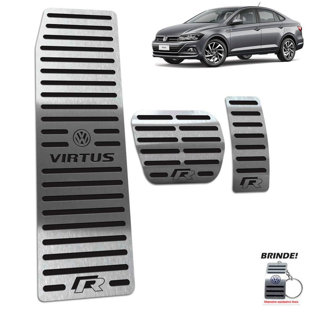 Descanso De Pé + Pedaleiras Automático Preto Virtus R-Line