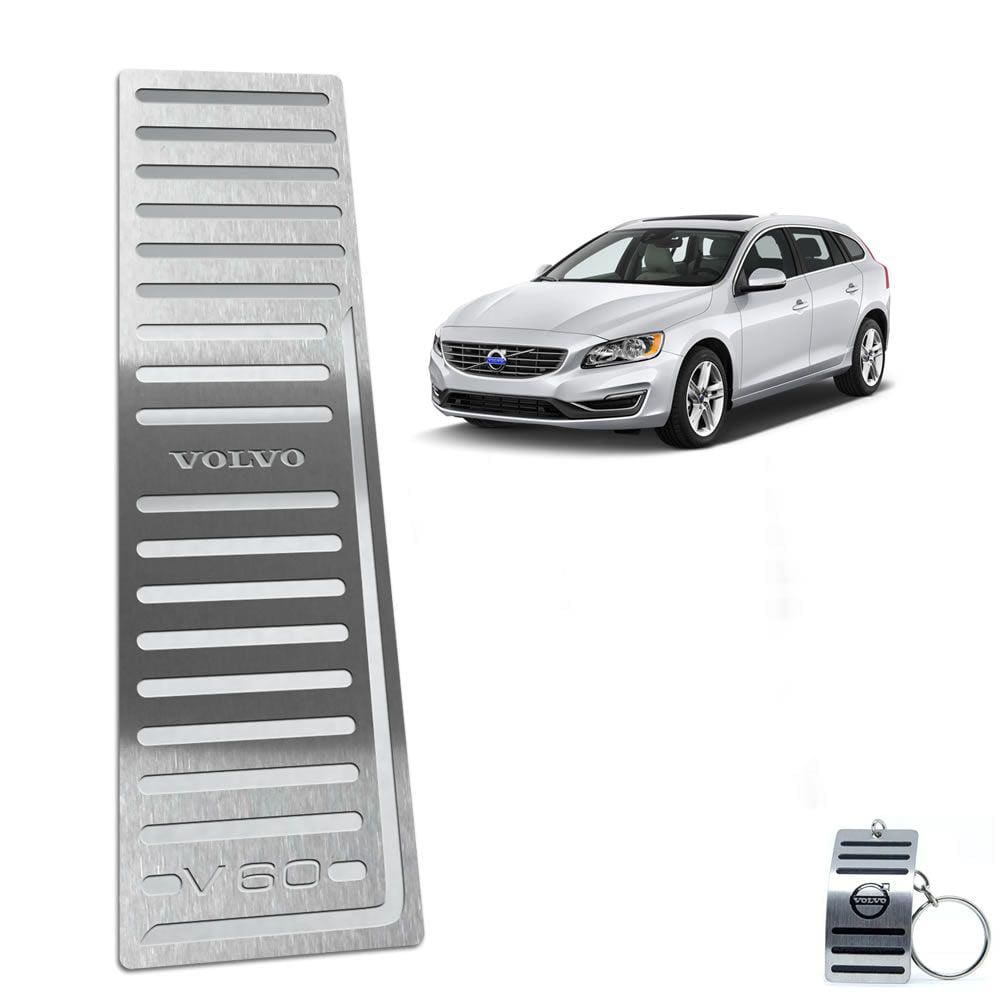 Descanso de Pé Em Aço Inox Prata Volvo V60 2012 A 2018
