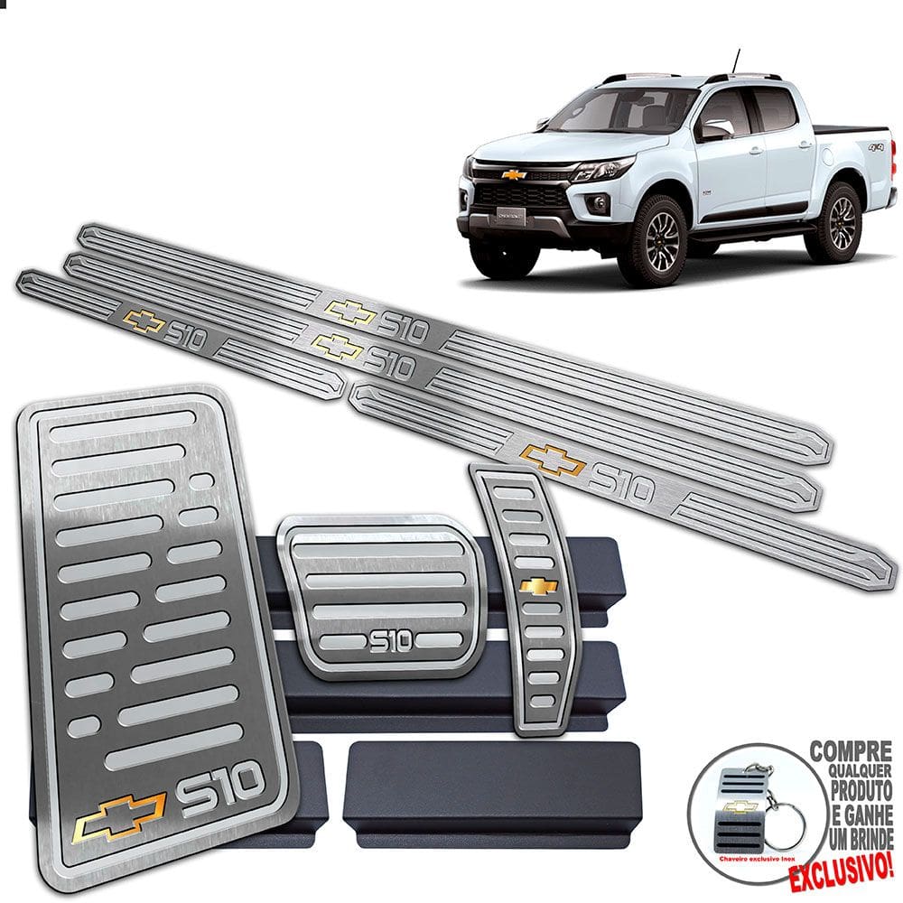 Descanso Soleira Pedaleira Automático Prata S10 2021 2022