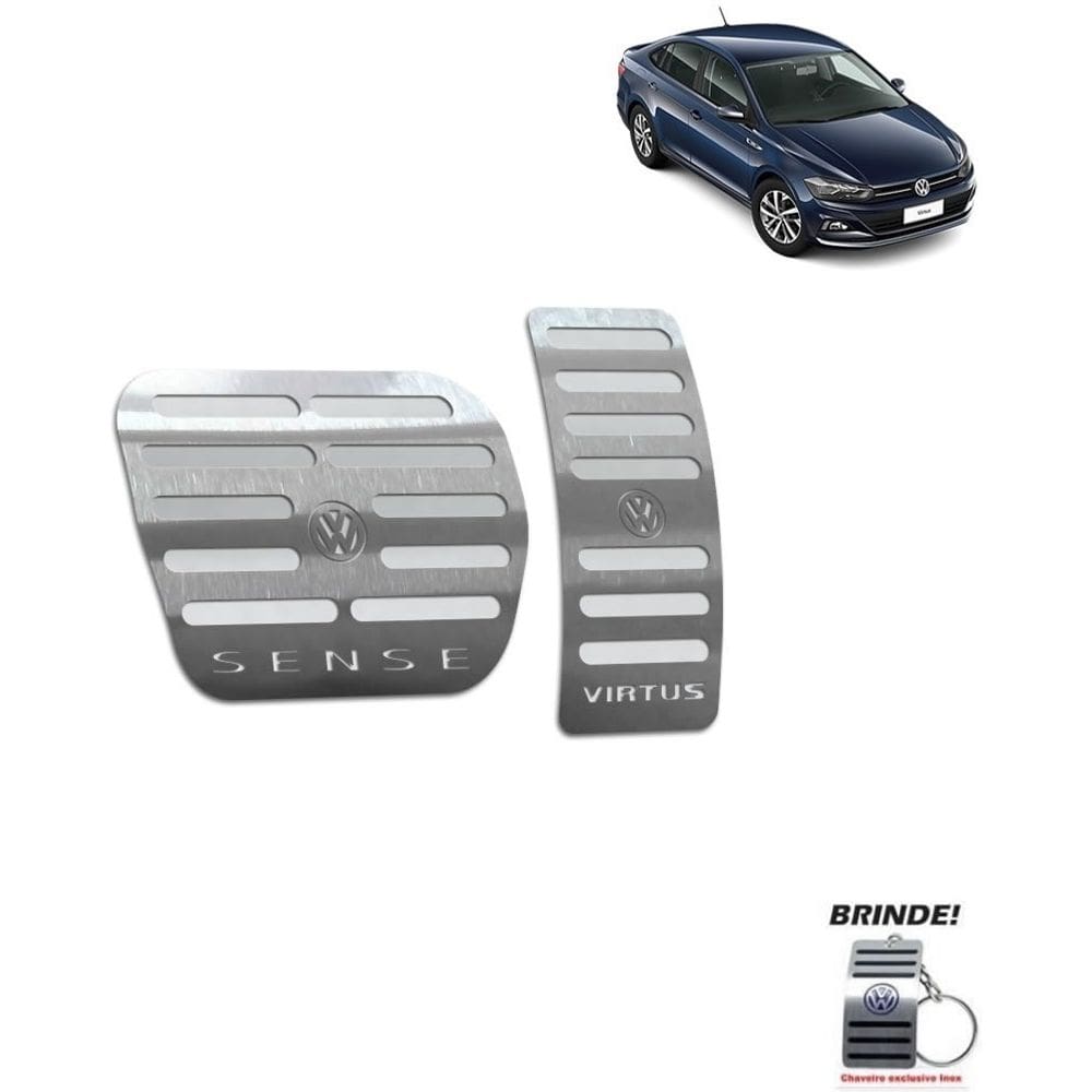 Pedaleira Automático gravação Em Prata Virtus Sense