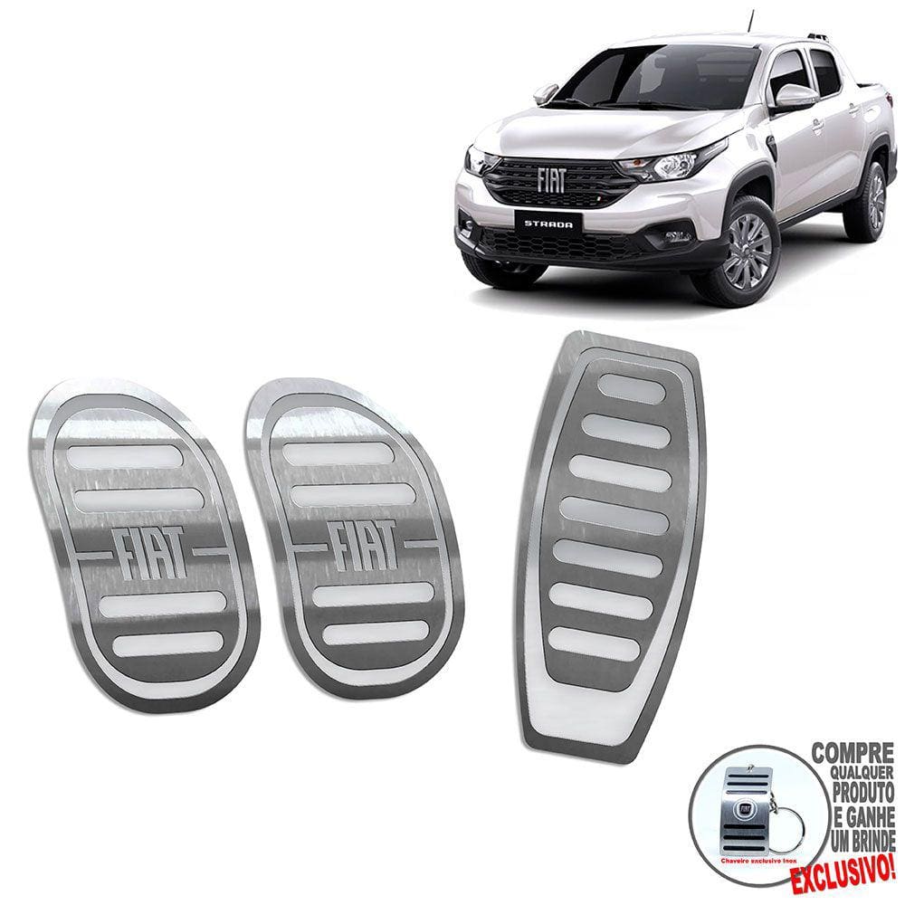 Pedaleira Manual Em Aço Inox Fiat Strada 2021/