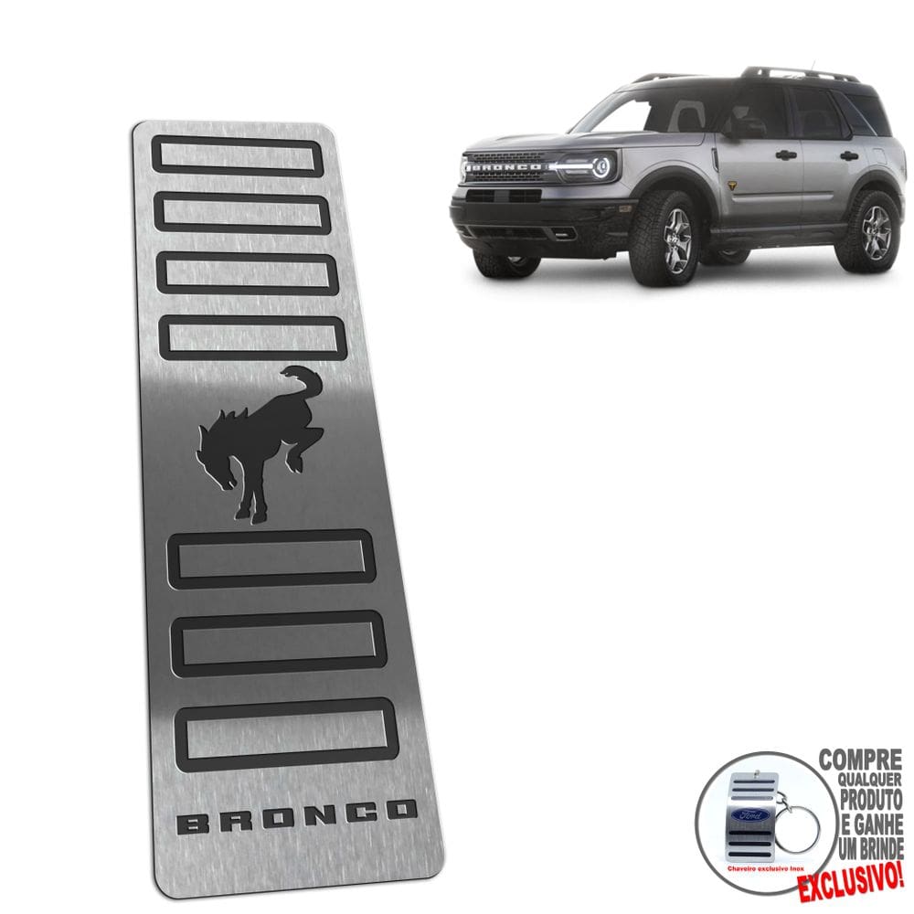 Descanso De Pé Em Aço Inox Ford Bronco Sport Preto