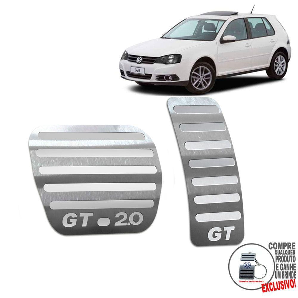 Pedaleira Automático Volkswagen Golf Gt 2007 A 2013 Prata