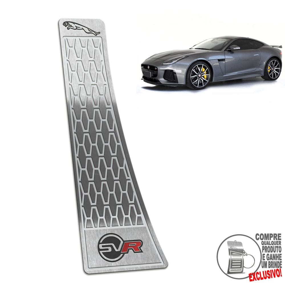 Descanso de Pé Em Aço Inox Jaguar F Type Srv 2019 2020 Prata
