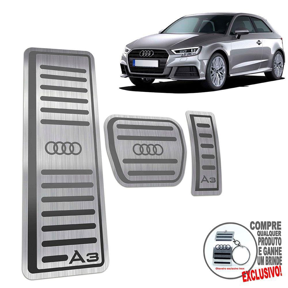 Descanso + Pedaleira Automático Audi A3 2017 A 2021 Preto