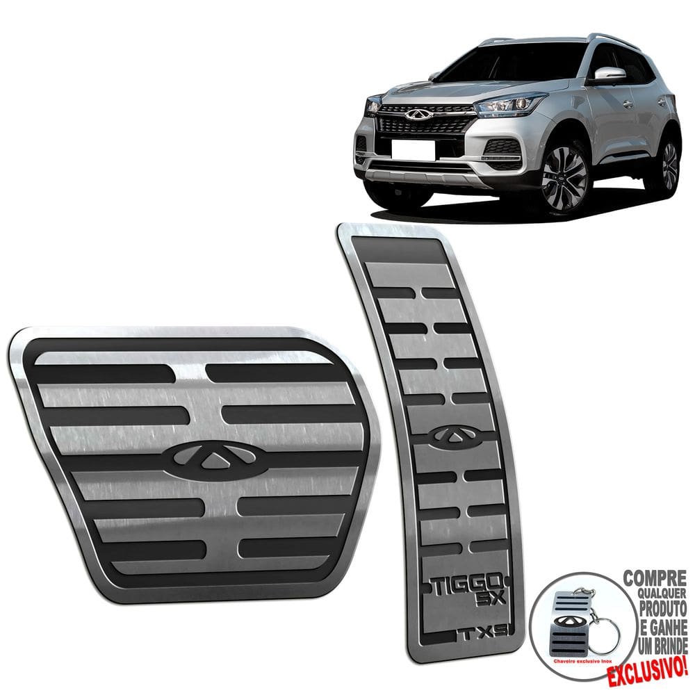 Pedaleira Automático Chery Tiggo 5X TXS 2019 A 2022 Preto