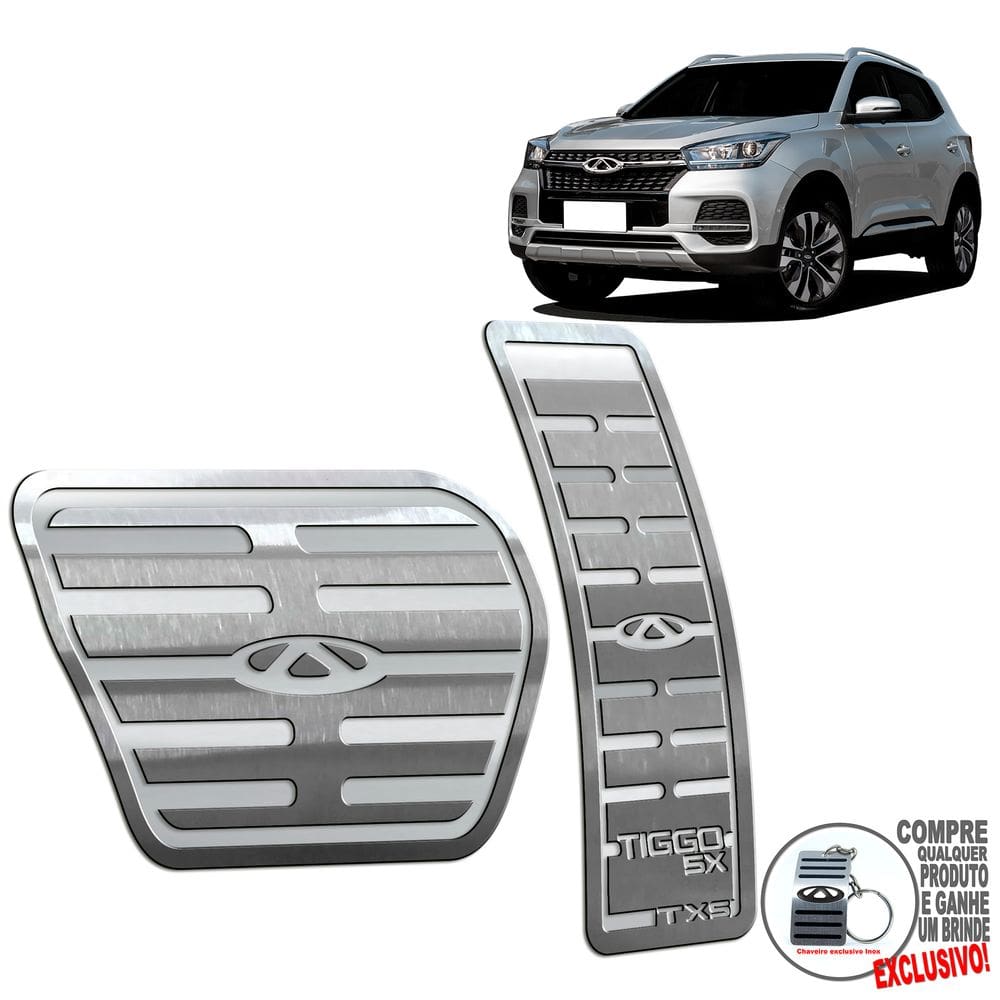 Pedaleira Automático Chery Tiggo 5X TXS 2019 A 2022 Prata