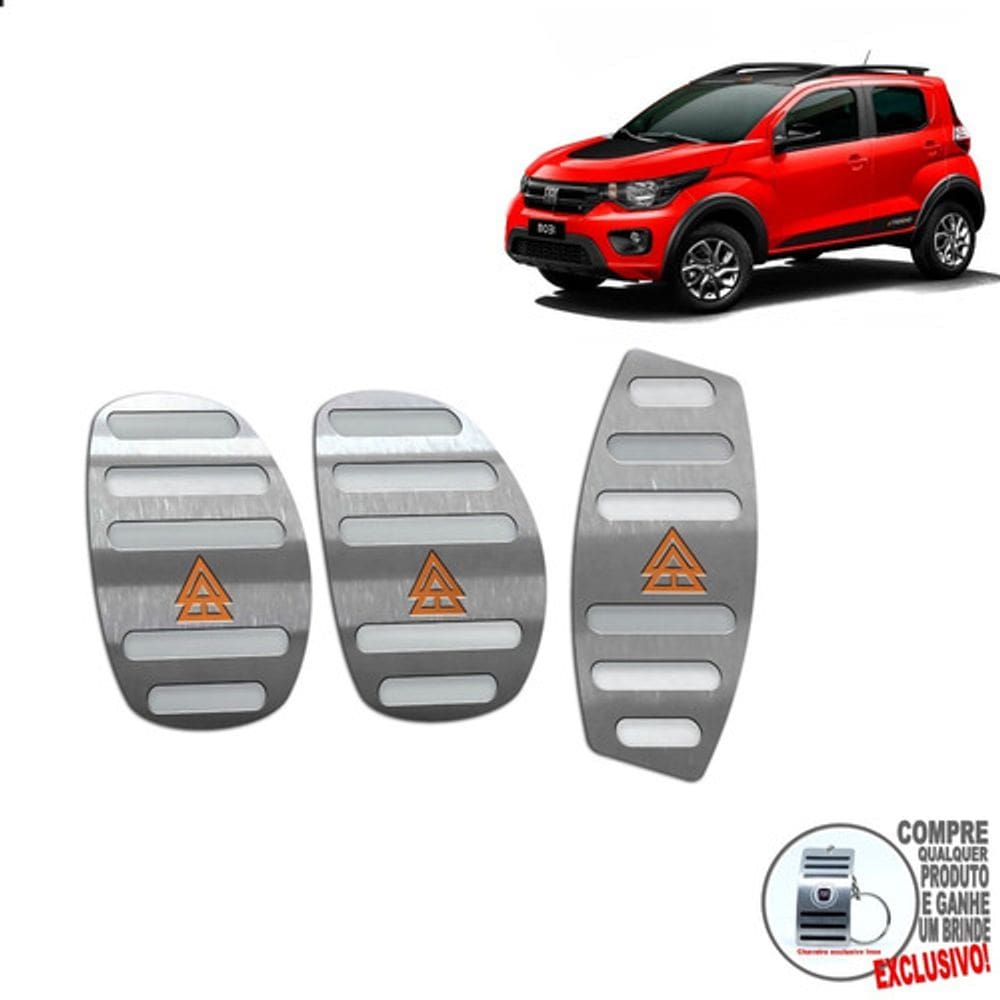 Pedaleira Manual Fiat Mobi Trekking 2021 2022/ Prata