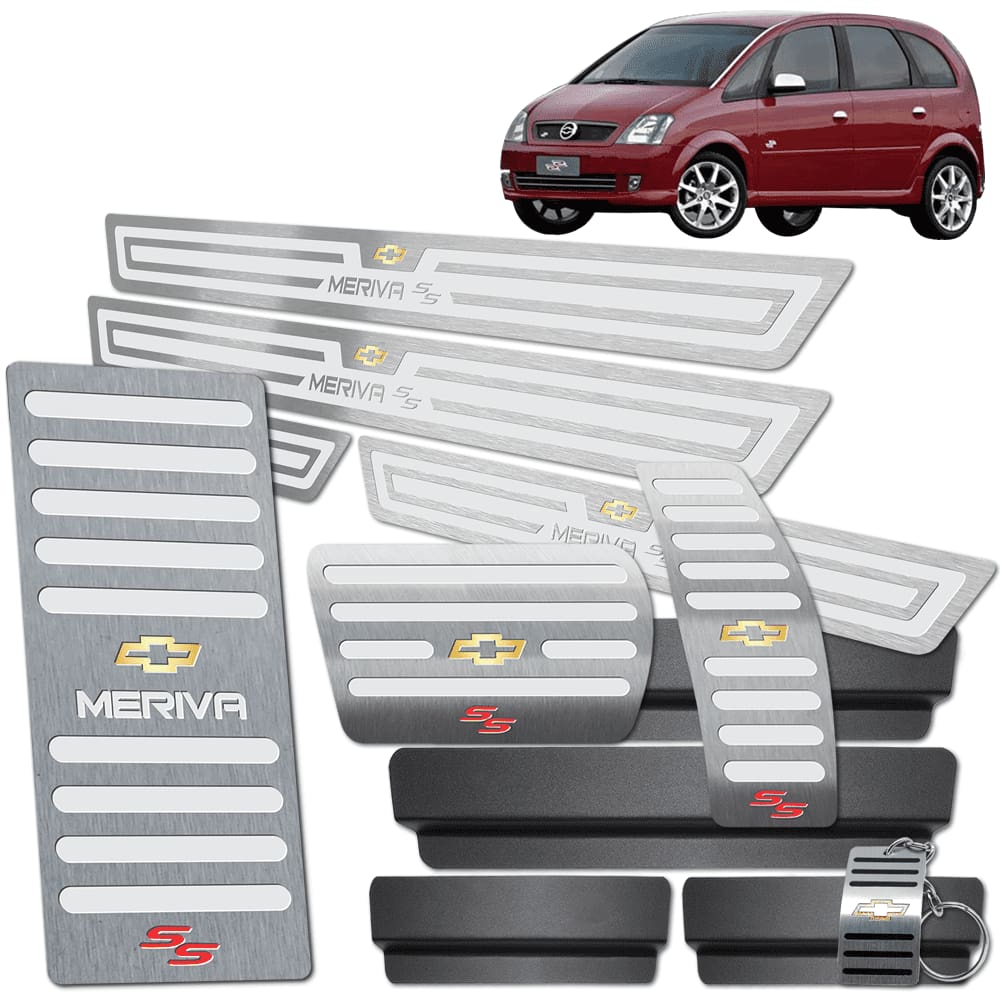 Descanso Pedaleira Auto Soleira Meriva SS 2005 A 2010 Prata