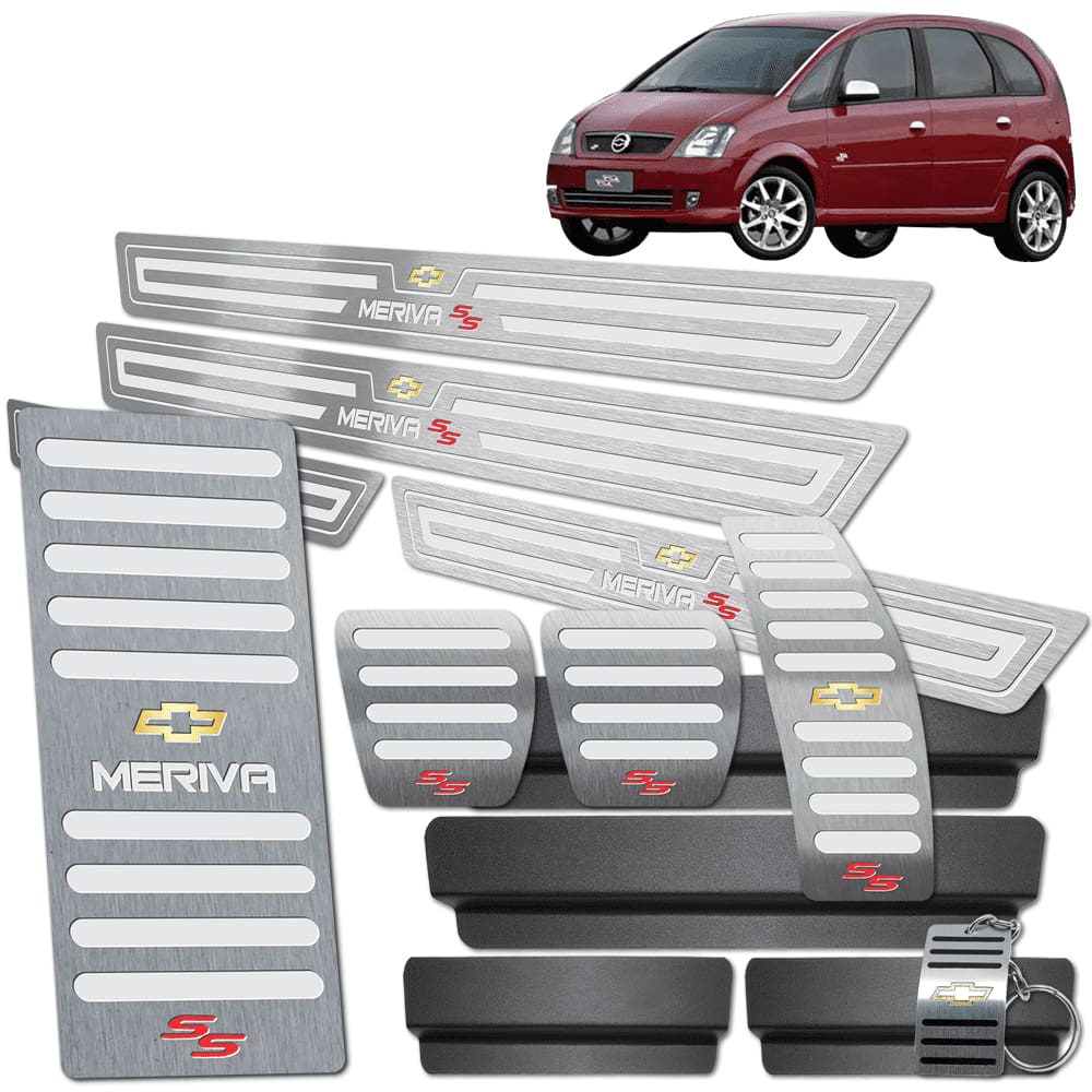 Pedaleira Manual Soleira Descanso Prata Meriva SS 2005 2010