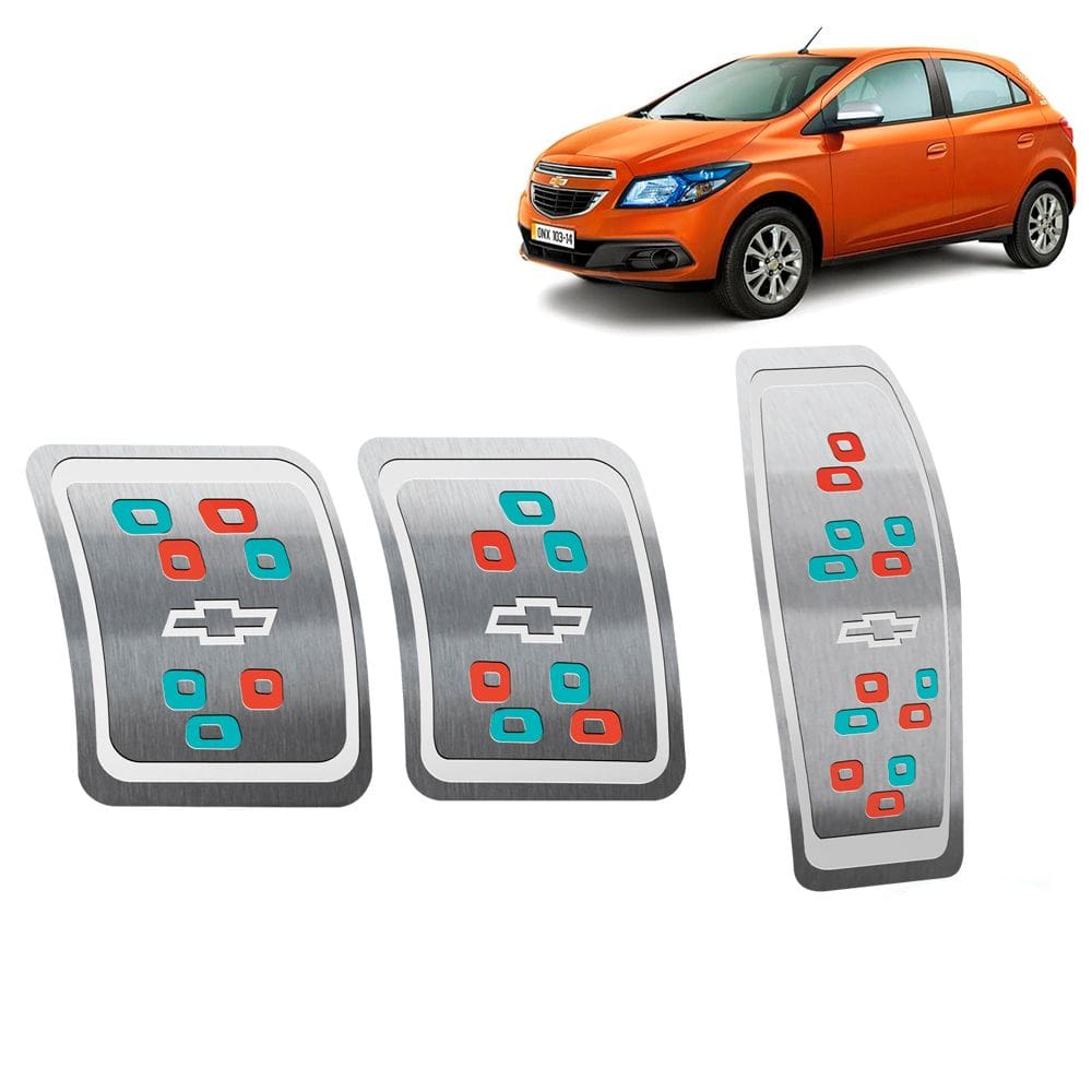 Pedaleira Manual Chevrolet Onix Lollapalooza Prata