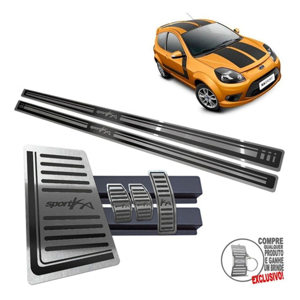 Descanso Pedaleira Soleira Ford Ka Sport 2012 2013 Preto