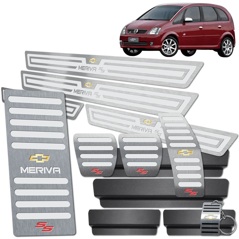 Descanso Pedaleira Manual Soleira Meriva SS 2005 2010 Prata