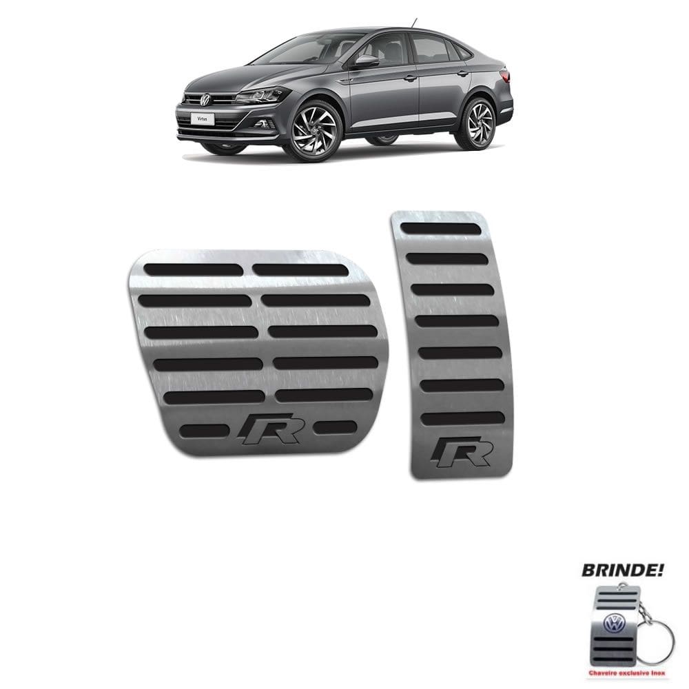 Pedaleira Automático Gravação em Preto Virtus R-Line