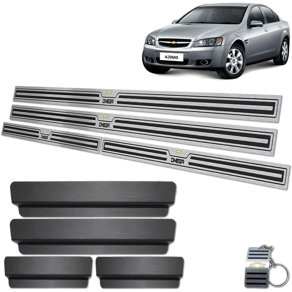 Soleira Chevrolet Omega Cd 2008 A 2011 Preto Baixo Relevo