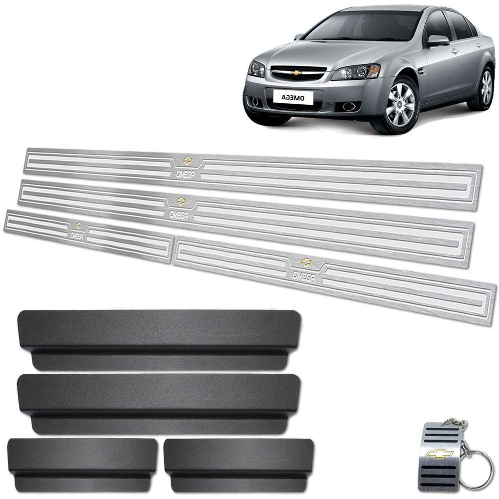 Soleira Chevrolet Omega Cd 2008 A 2011 Prata Baixo Relevo