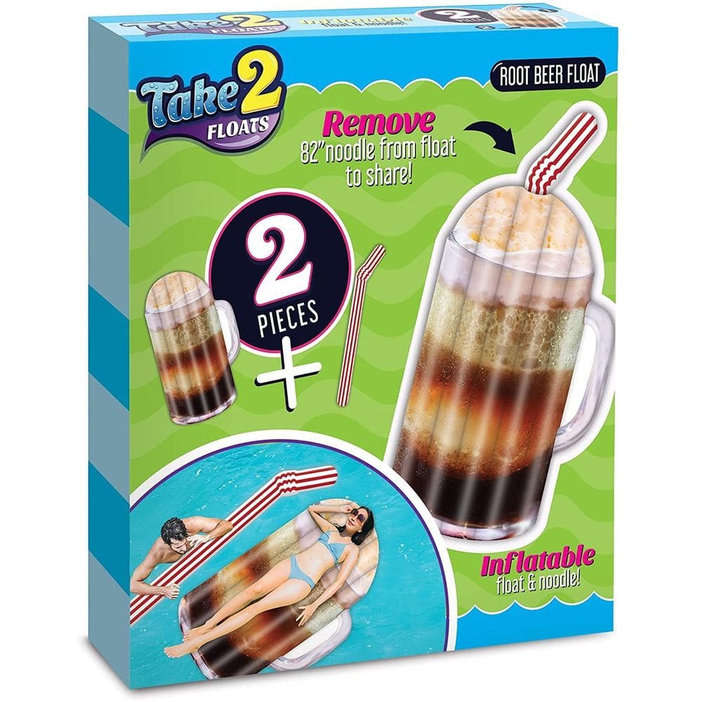 Pegue 2 flutuadores Root Beer Water Float & Noodle Pool Blow Up