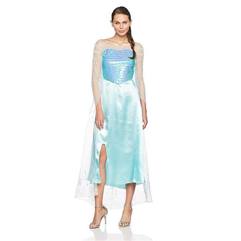 Disney Frozen Elsa Deluxe Princess Womens tamanho S 4/6 Traje