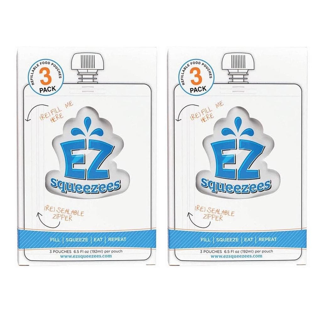 EZ Squeezees Reutilizável Squeeze Food Pouch 6pk Armazenamento Criança