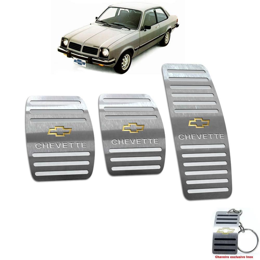 Pedaleira Manual Em Aço Inox Chevrolet Chevette Prata