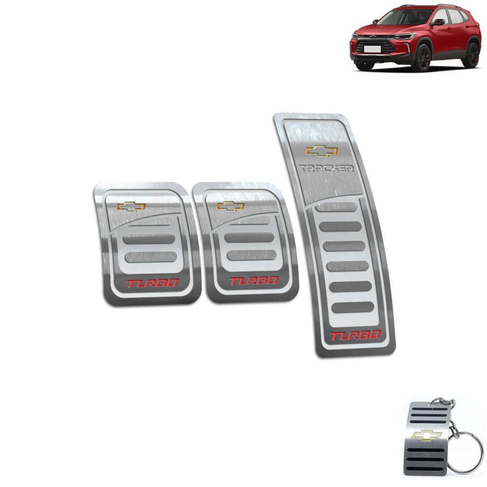Pedaleira Manual Chevrolet Tracker Turbo 2020 2022 Prata