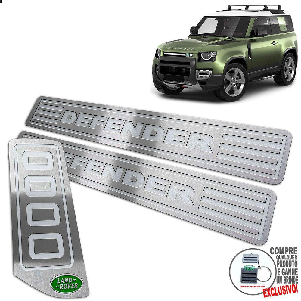 Soleira + Descanso Prata Land Rover Defender 2020 2021