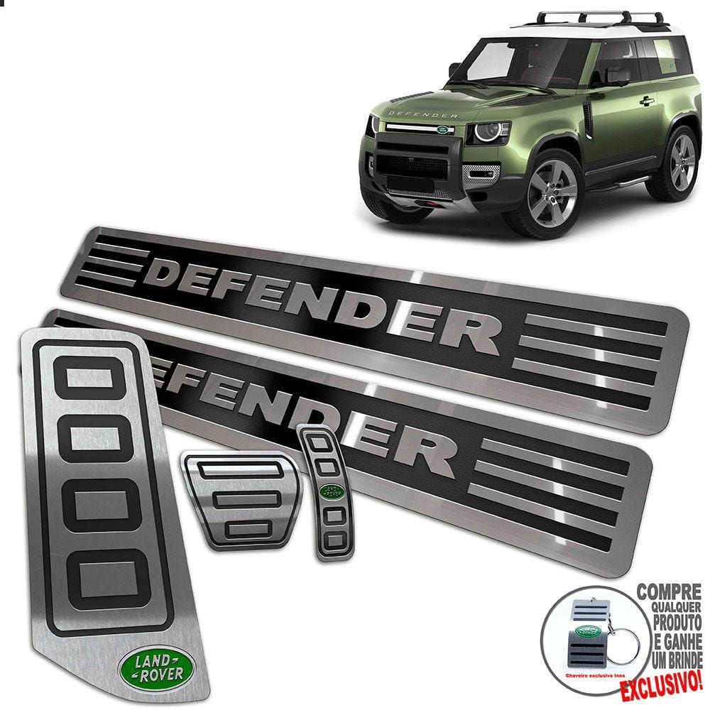 Descanso Pedaleira Soleira Land Rover Defender 20 2021 Preto