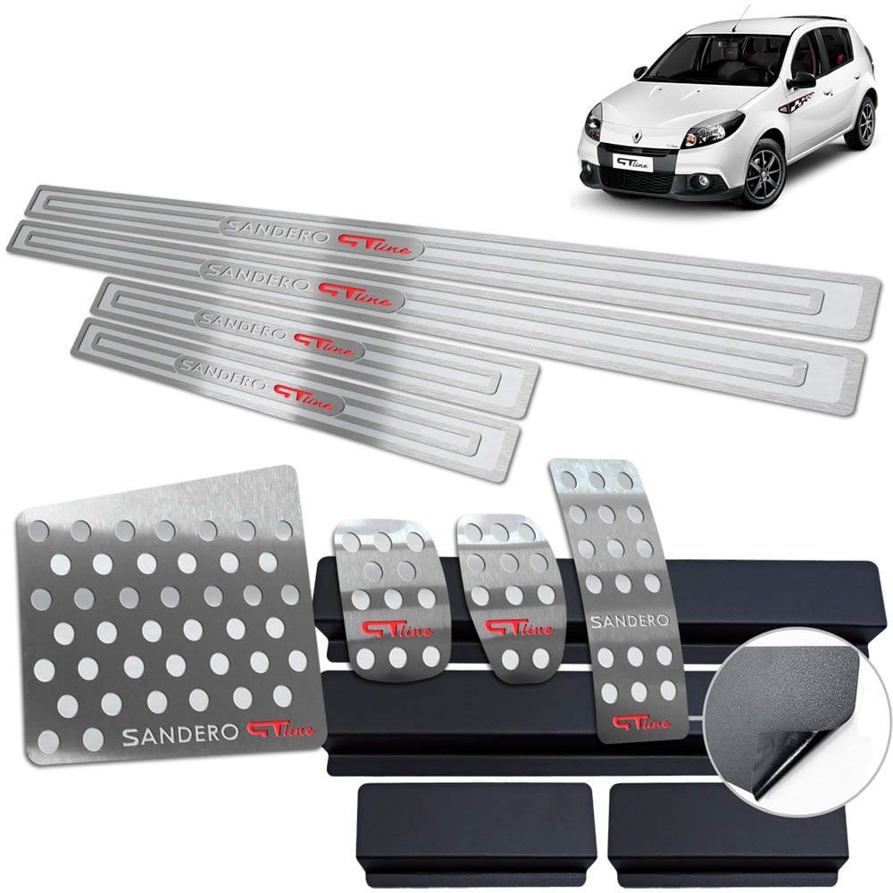 Descanso Pedaleira Soleira Sandero Gt Line 2008 A 2013 Prata