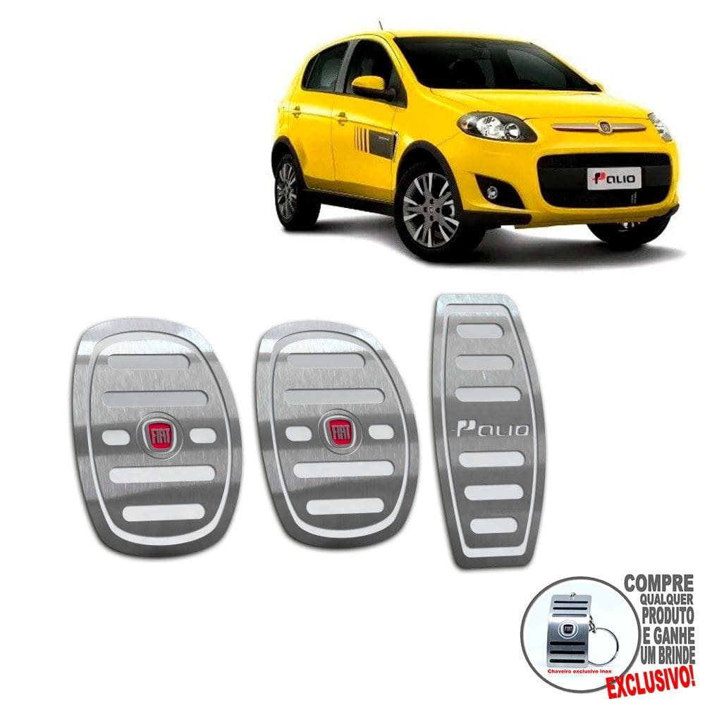 Pedaleira Manual Fiat Palio Sporting 2012 A 2017 Prata