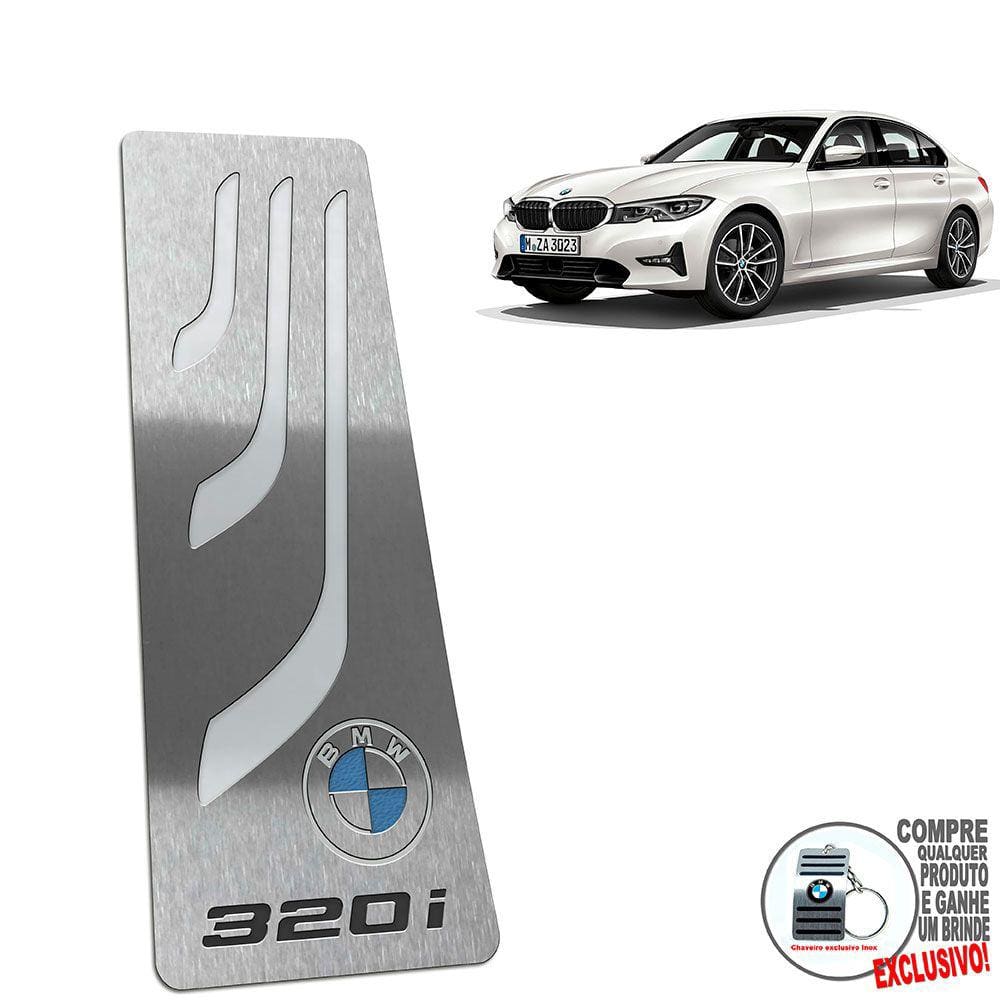 Descanso de Pé Aço Inox Prata Bmw 320I G20 2020 2021