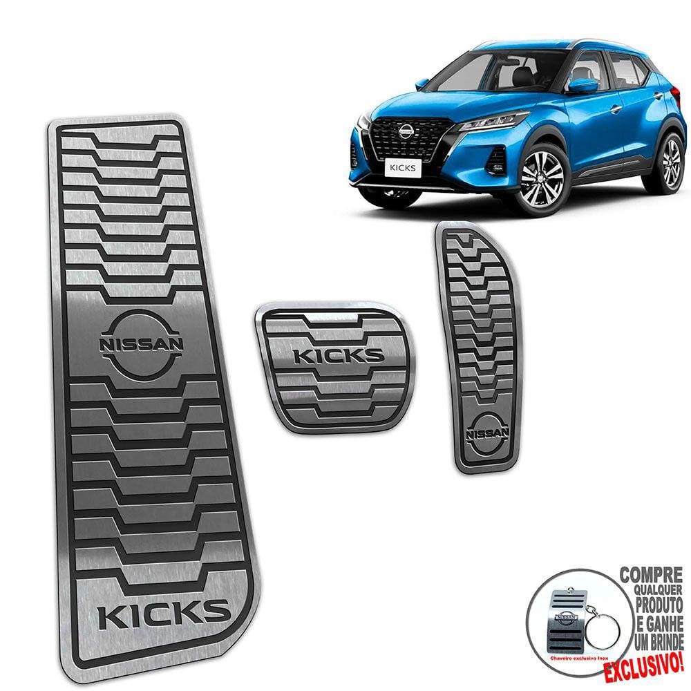 Descanso + Pedaleira Automático Nissan Kicks 2022 / Preto