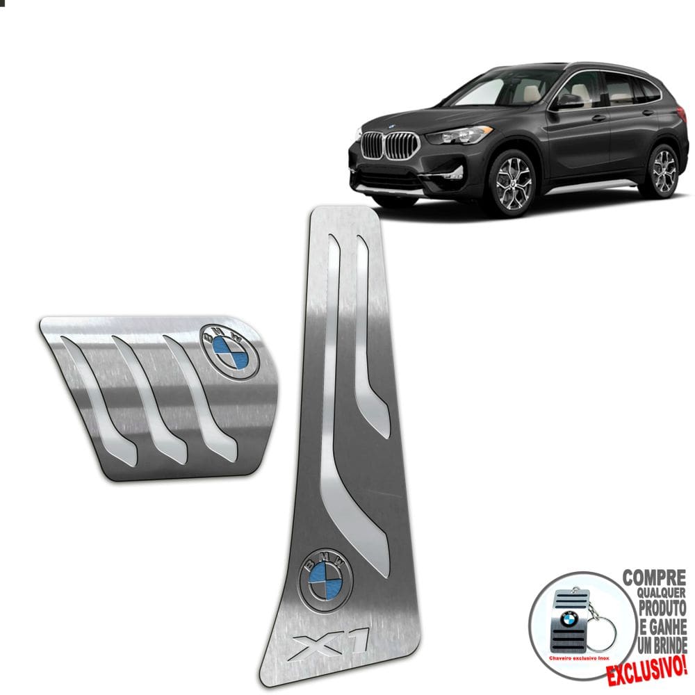 Pedaleira Automático Em Inox Bmw X1 2021 / Prata