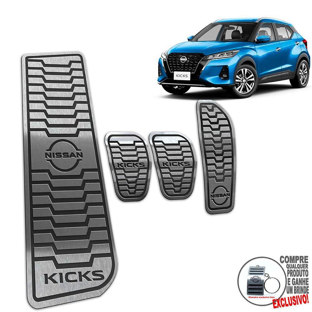Descanso + Pedaleira Manual Nissan Kicks 2022 / Preto