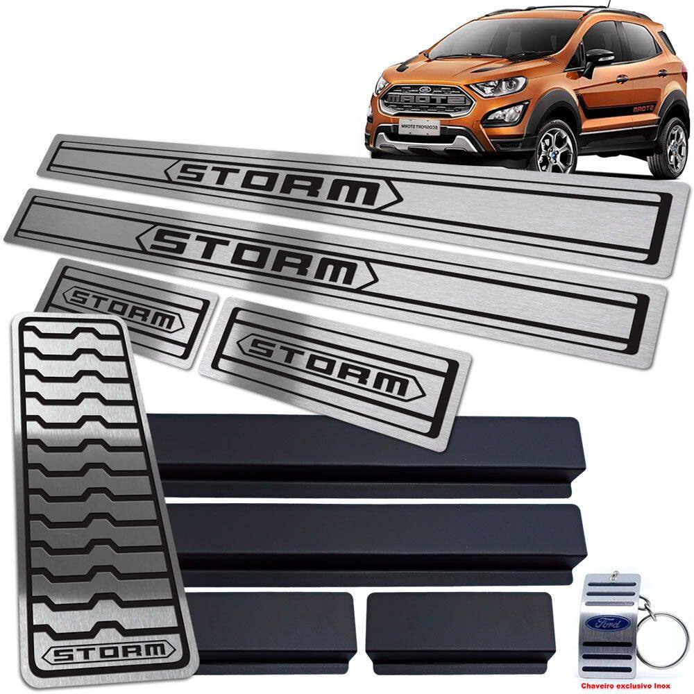 Soleira + Descanso Preto Ford Ecosport Storm 2018 A 2020