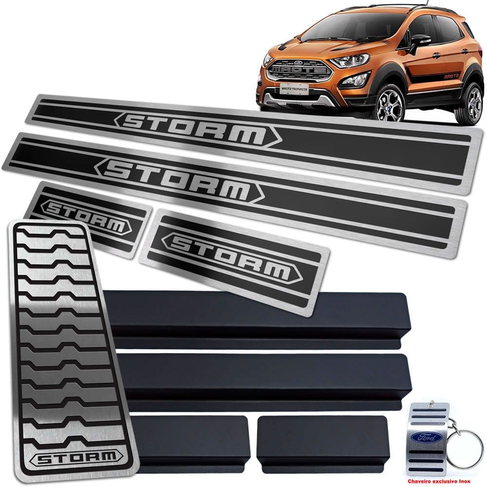Descanso + Soleira Ford Ecosport Storm 2018 A 2020 Preto