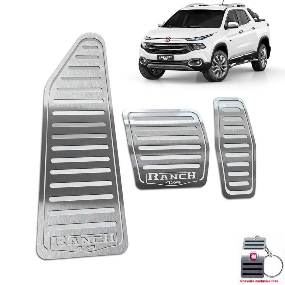 Descanso + Pedaleira Aut Fiat Toro Ranch 2016 A 2021 Prata