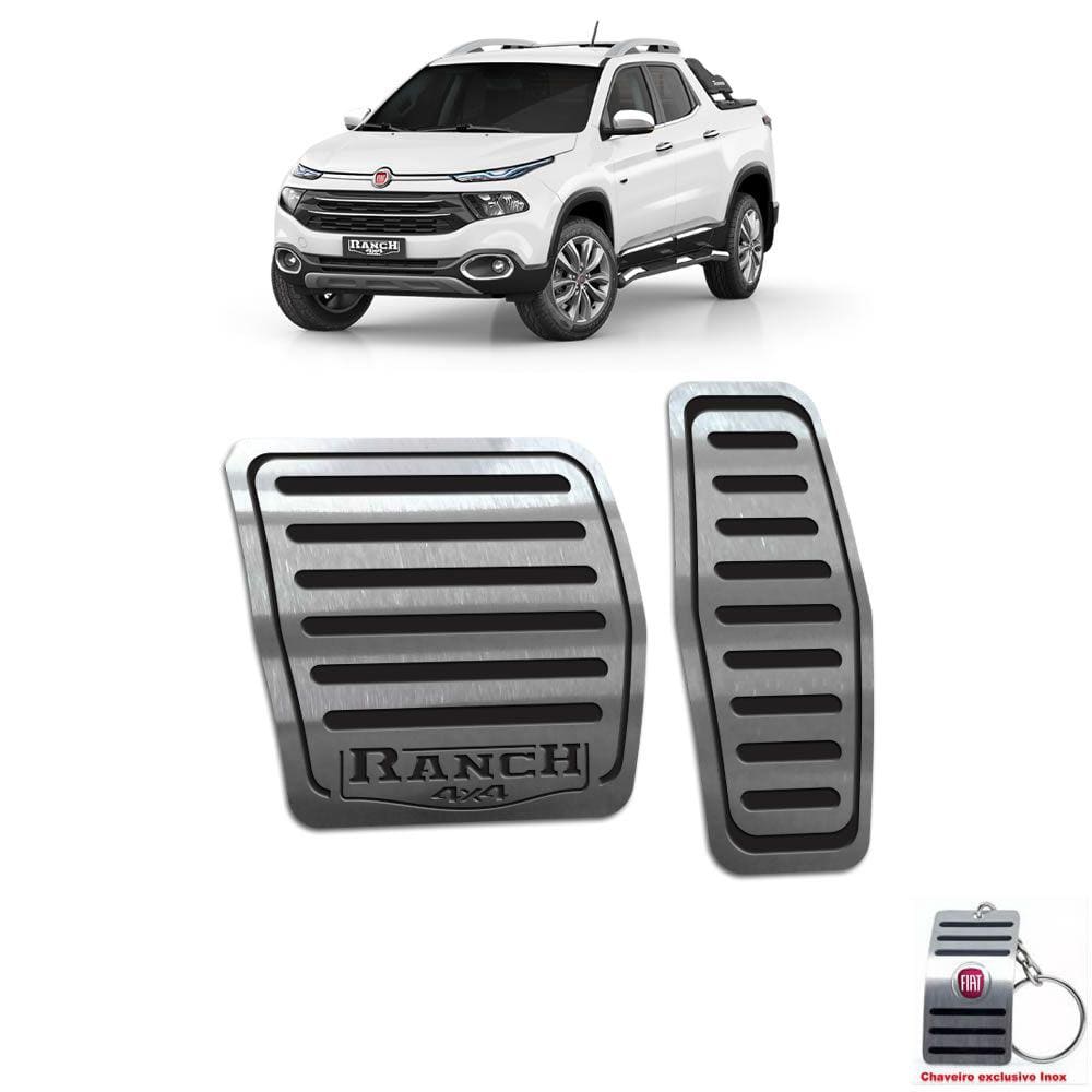 Pedaleira Automático Fiat Toro Ranch 2016 A 2021 Preto