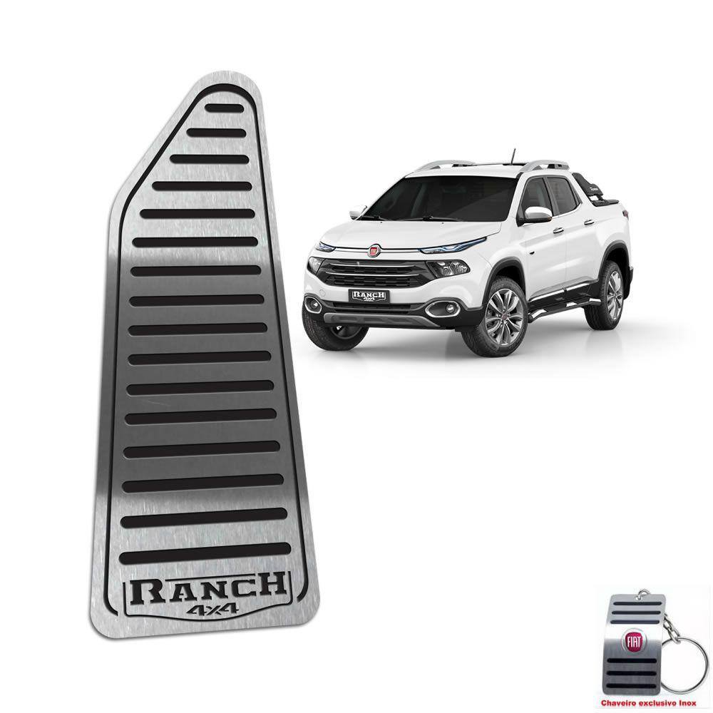 Descanso de Pé Fiat Toro Ranch 2016 A 2021 Aço Inox Preto
