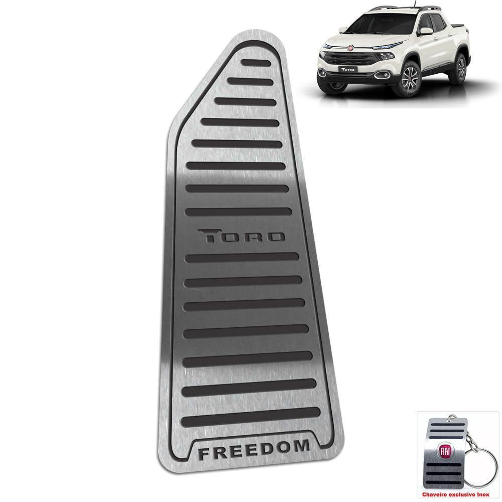 Descanso de Pé Fiat Toro Freedom 2016 a 2021 Aço Inox Preto