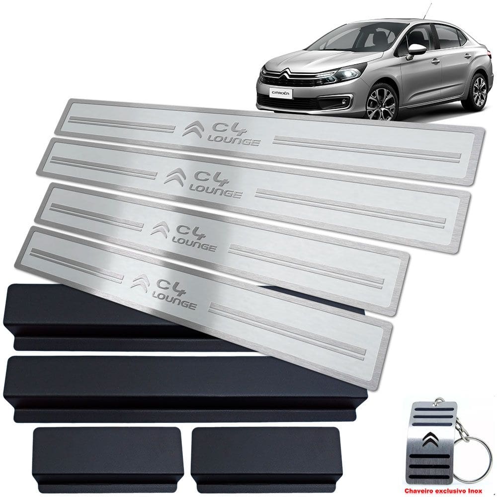 Soleira Alto Relevo Prata Citreon C4 Lounge 2014 A 2020