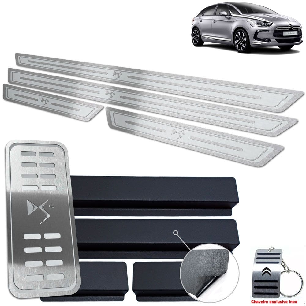 Descanso + Soleira Prata Alto Relevo Citroen DS5 2012 A 2018