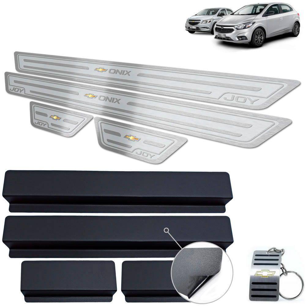 Soleira Chevrolet Onix Joy 2013 A 2020 Prata Alto Relevo