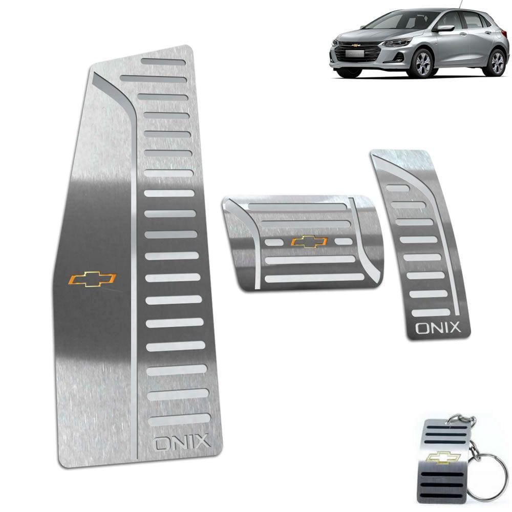 Descanso + Pedaleira Automático Chevrolet Onix 2020 Prata
